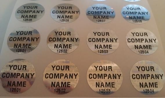 Amazon.com : 250 CUSTOM PRINTED ROUND HOLOGRAM STICKERS LABELS SEALS : Security Label : Office ...
