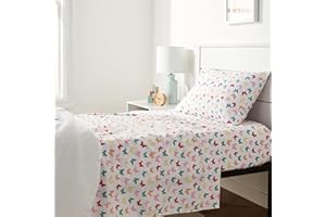 �鶹�� Basics Kids Butterfly Friends Soft, Easy-Wash Microfiber Sheet Set - Twin, Multi-Color Butterflies