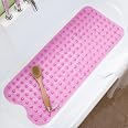 TreeBud Bathtub Mats for Shower Tub Non-Slip Bath Mat 39 x 16 Inch Extra Long Shower Mat, Bath Tub Mat for Bathroom with Mach