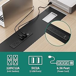 YITAHOME 6FT Conference Table with Power