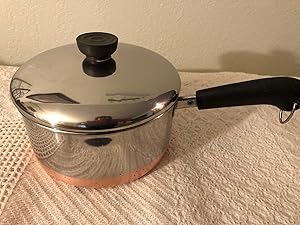Vtg Revere Ware SS Copper Bottom 2qt Saucepan