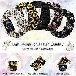 WANLISS 5 Pack Scrunchie Band Compatible for Apple