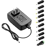 ALITOVE 12V 2A Power Supply Adapter DC 12 Volt 24W 2000mA 1.8A 1.5A 1.2A 1A Power Converter Transformer with 5.5x2.5 5.5x2.1 
