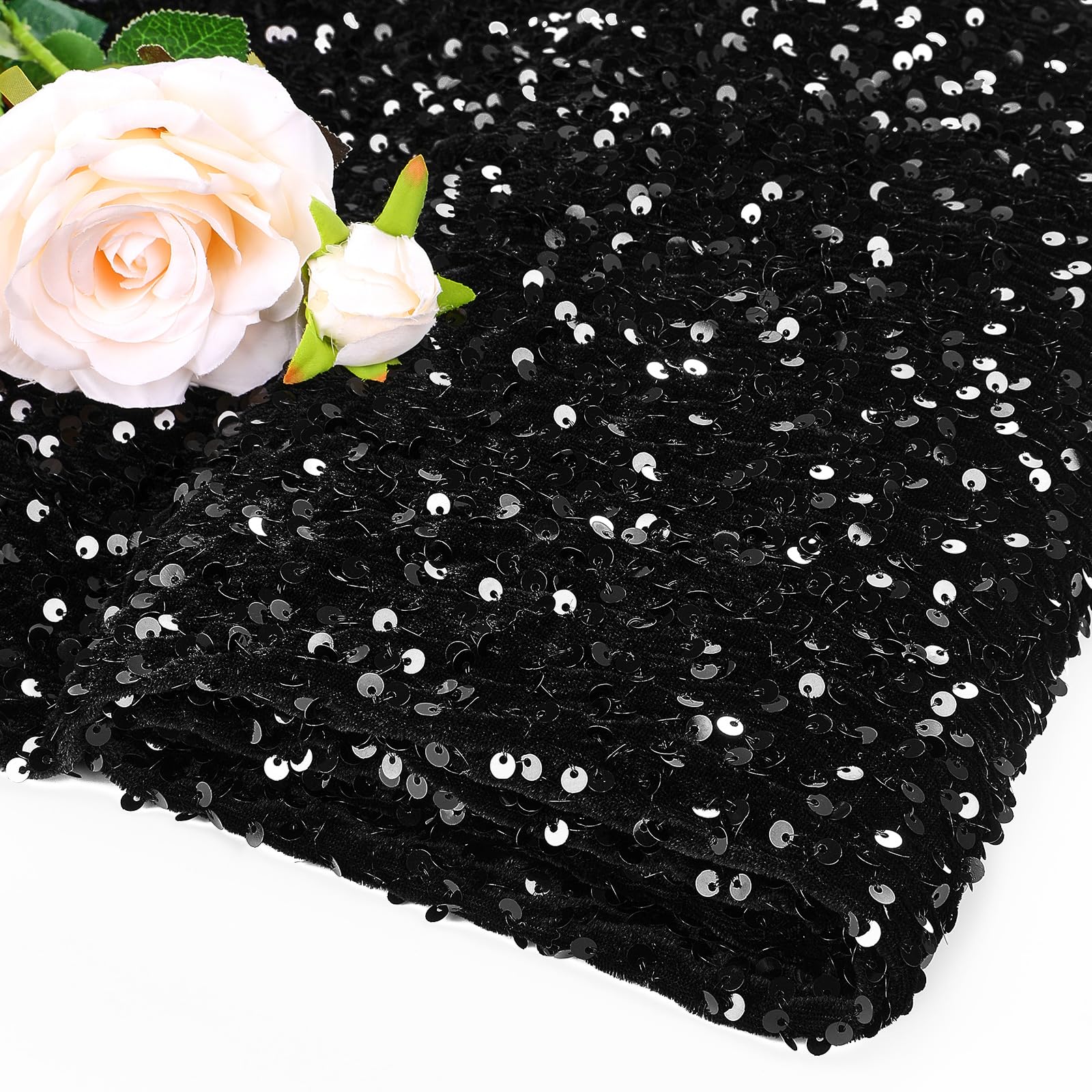 Black Sequin Fabric by The Yard 2 Yards Glitter Velvet for Prom Dresses | eBay Black Sequin Fabric by The Yard 2 Yards Glitter Velvet for Prom Dresses | eBay