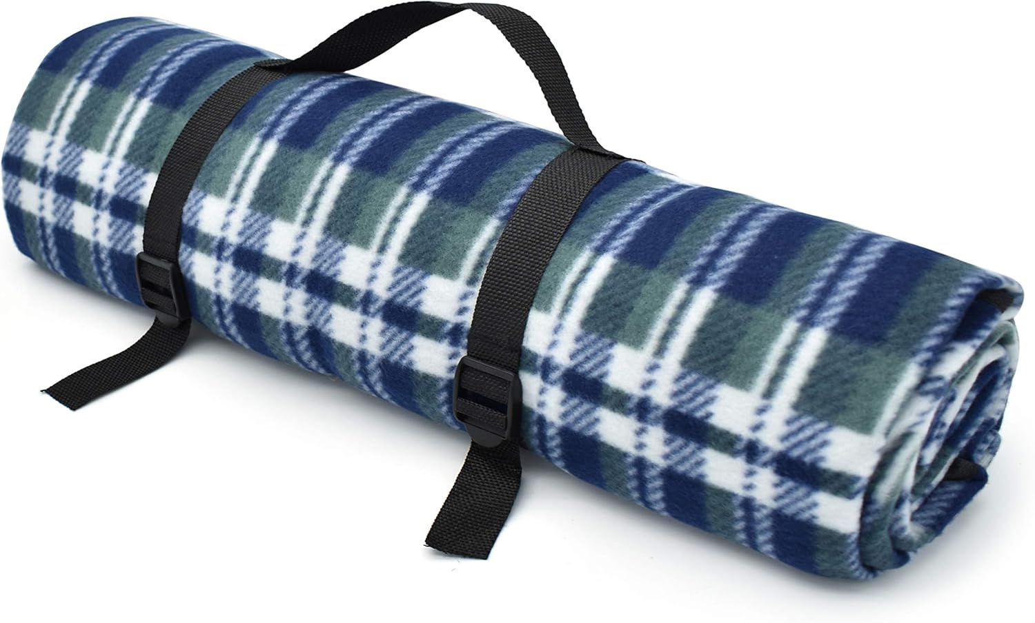 Velosso 120 x 150cm Picnic blanket with Waterproof Backing Outdoor Beach rug with Handle (Navy