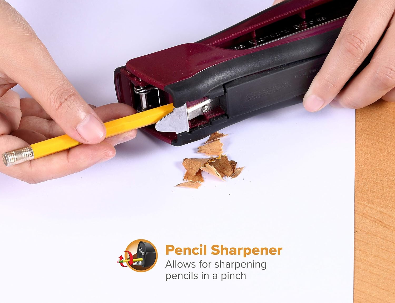 Bostitch Dynamo Stand-Up Stapler with Integrated Staple Remover and Staple Storage (B696R-MAG) : Desk Staplers : Office Products