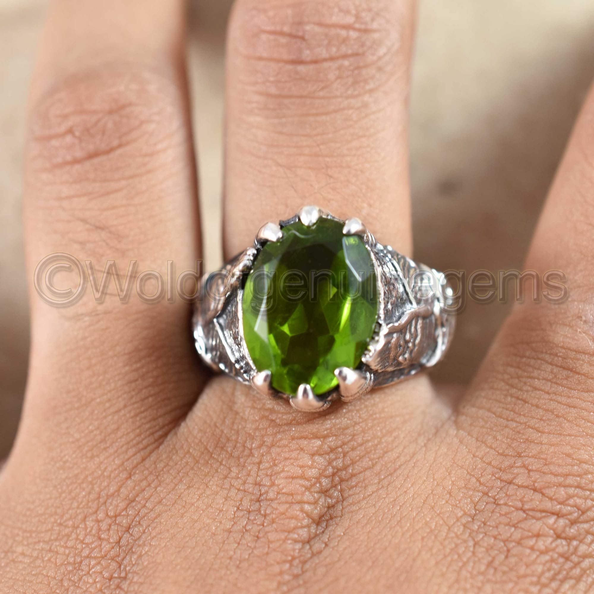 Thanks Giving Gift Jewelry, Peridot Silver Ring, 925 Sterling Silver Ring, Peridot Gemstone Men’s Ring, Huge Mens Ring, Attractive Ring, Hip Hop Ring, Victorian Ring, Handmade Ring, Gift For Him
