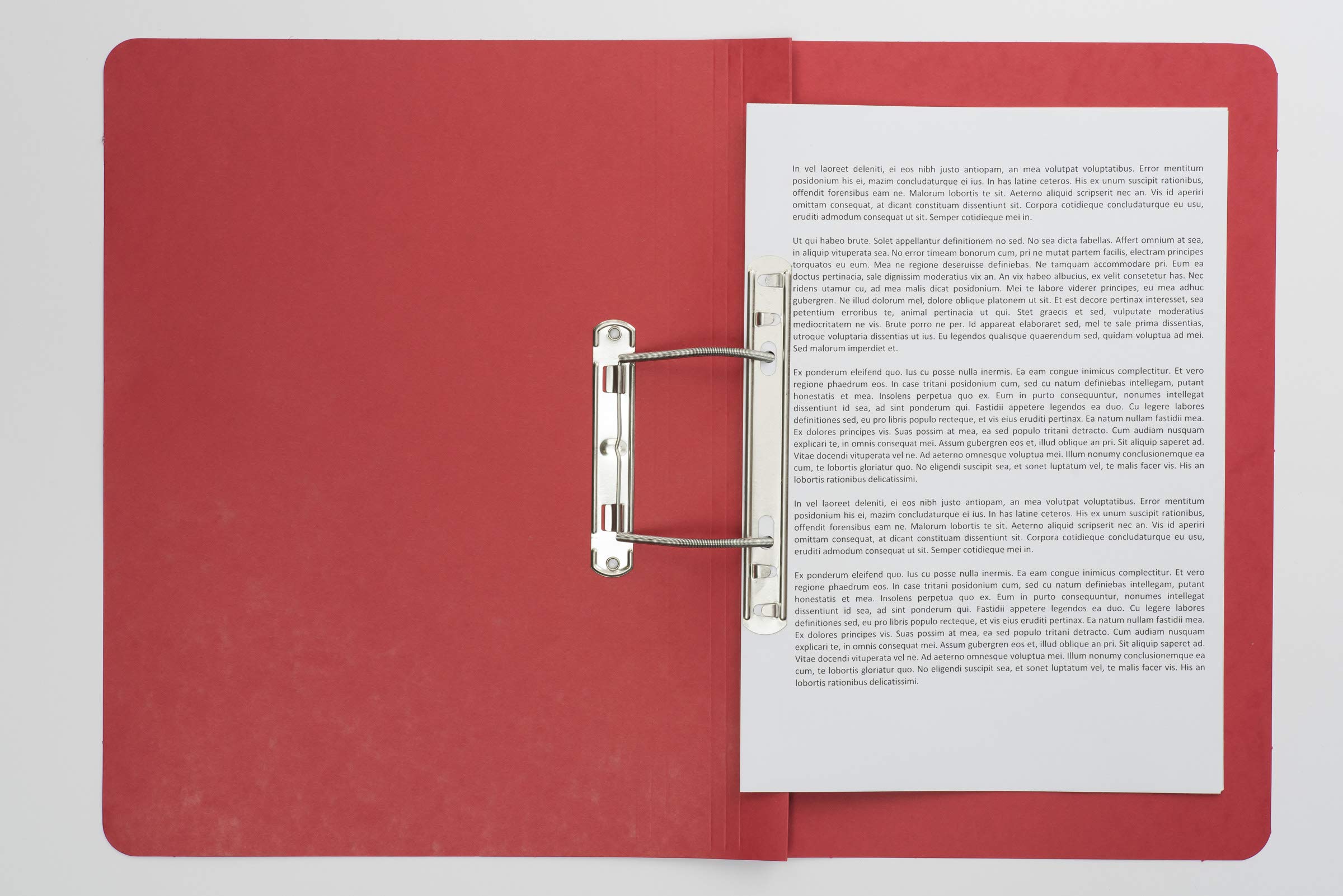 Exacompta - Ref 3008Z - Europa - Spiral File, 350 x 250mm, 300 Micron Hardwearing Mottled Pressboard, Holds 150 Sheets of A4 Paper, Spring Mechanism - Red, Pack of 25