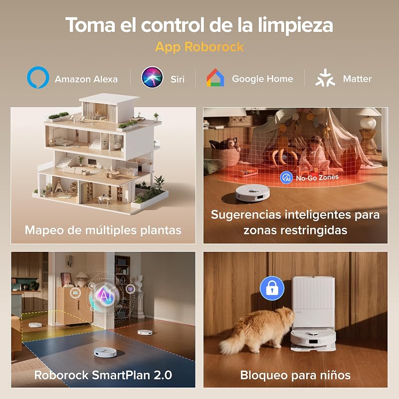 Qrevo S Pro Set Robot Aspirador (Versión Mejorada del QV 35A) Succión de 18500 Pa, Base Todo en Uno, 2,7L Bolsa para Polvo, Sistema antienredos, Evitación de Obstáculos, Blanco