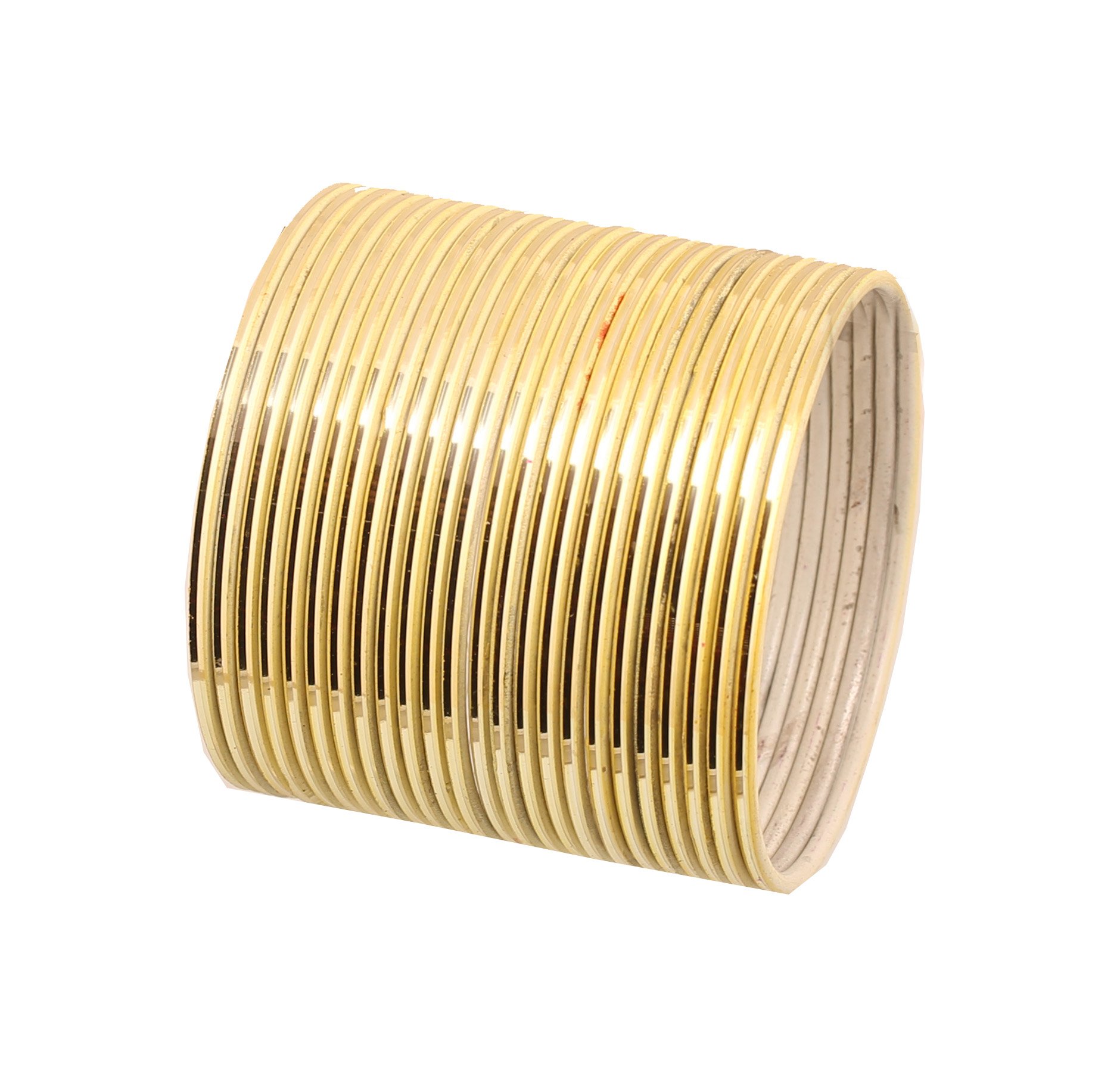 Touchstone "Colorful Bangle Collection Modern Pretty Attractive Beige Textured Color Wrist Filler Indian Bollywood Designer Jewelry Metal Bangle Bracelets for Women. Set of 24.