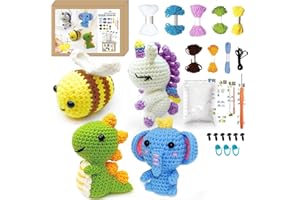YISONG Crochet Kit for Beginners, Animal Duck Crochet Kit, All-in-One Stuffed Animal Knitting Sets with Step-by-Step Video Tutorials, DIY Crochet Crafts for Adults and Kids