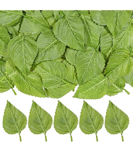 Amazon.com: PATIKIL 3.5x2 Artificial Green Leaves, 60 Pcs Bulk
