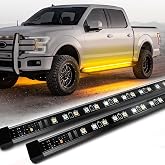 OPT7 Sidekick 78" Running Board Lights, 2PCS w/Sequential Amber Turn Signal | [FITS 4-DOOR CREW / EXTENDED CABS] Waterproof LED Side Marker DRL, White Courtesy Light Strips for Pickup Trucks Trailer