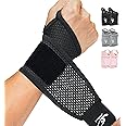 HiRui 2-Pack Ultra-Thin Mesh Wrist Wraps - Breathable, Adjustable Wrist Support for Workouts & Daily Use - Unisex Wrist Brace for Pain Relief, Tendonitis, Carpal Tunnel - One Size Fits All (Black)