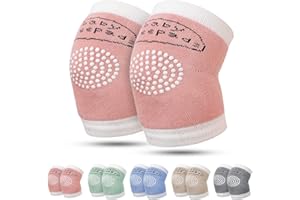 Muranana Baby Knee Pads, 5Pairs Anti Slip Knee Pads for Crawling, Elastic Safety Protector Knee Elbow Pads Leg Warmer for Bab