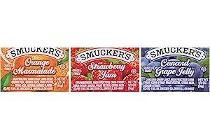 Smucker's Grape Jelly, Strawberry & Orange Marmalade, 200 Count