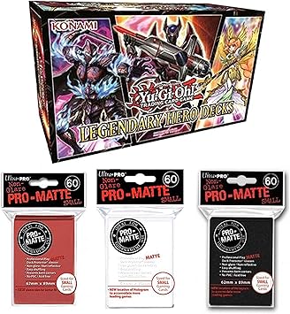 Yu Gi Oh Cards Legendary Hero Decks 5 Ultra Rare Sammelkarten 180 Kartenschutzer Amazon De Spielzeug