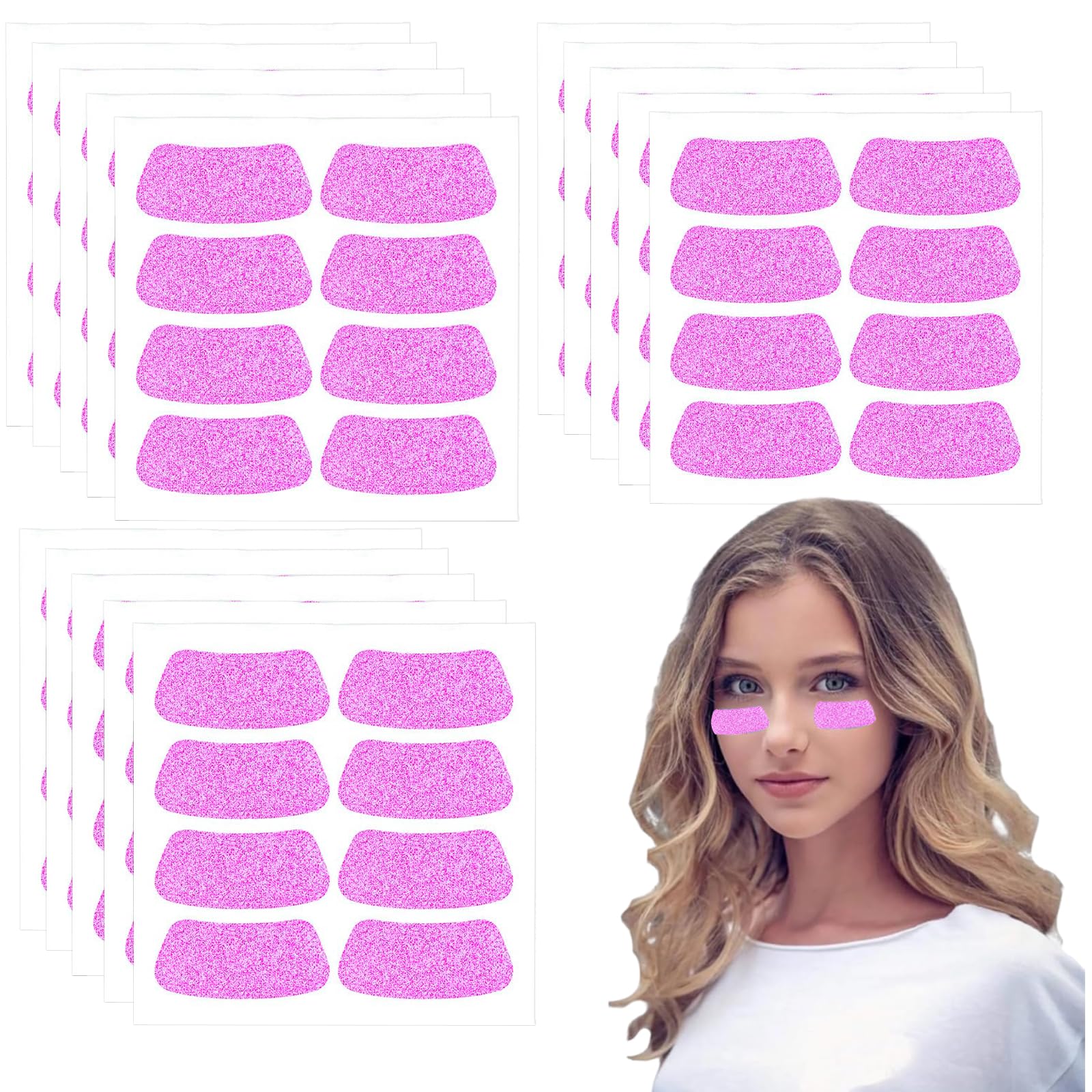 Photo 1 of 120Pcs Glitter Softball Eye Stickers Sports Eye Black Stickers for Kids Adhesive Football Eye Stickers for Team Spirit Accessories Sports Game Themed Supplies(Pink)