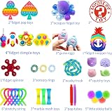 Chennyfun Fidget Toy Set 36Pcs Rainbow Box Sensory Autism Stress Relief view 2