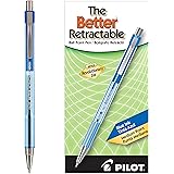 PILOT The Better Ball Point Pen Refillable & Retractable Ballpoint Pens, Medium Point, Blue Ink, 12-Pack (30006)