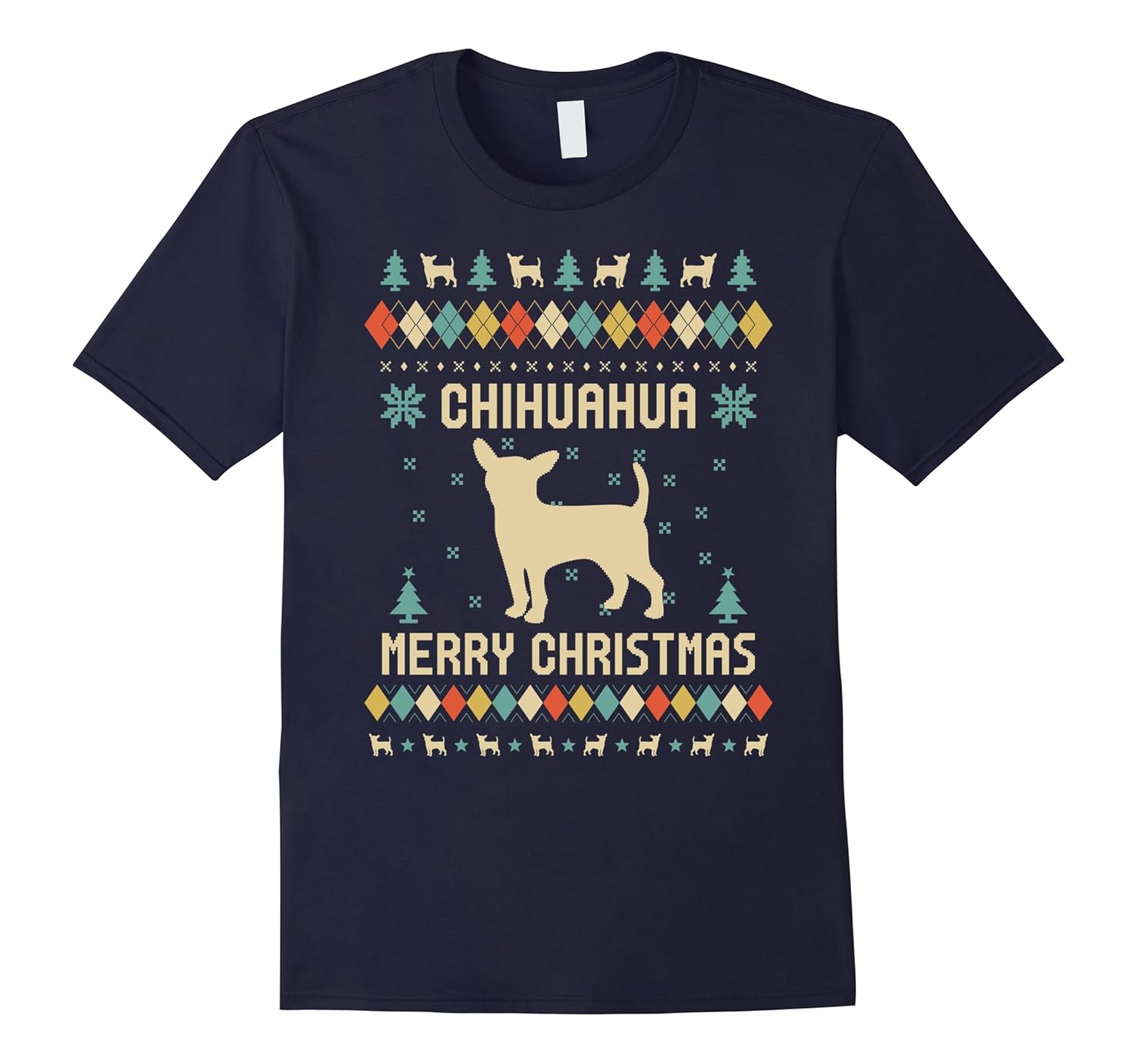 Chihuahua Christmas T-Shirt, Ugly Christmas Sweater T-shirt-ANZ