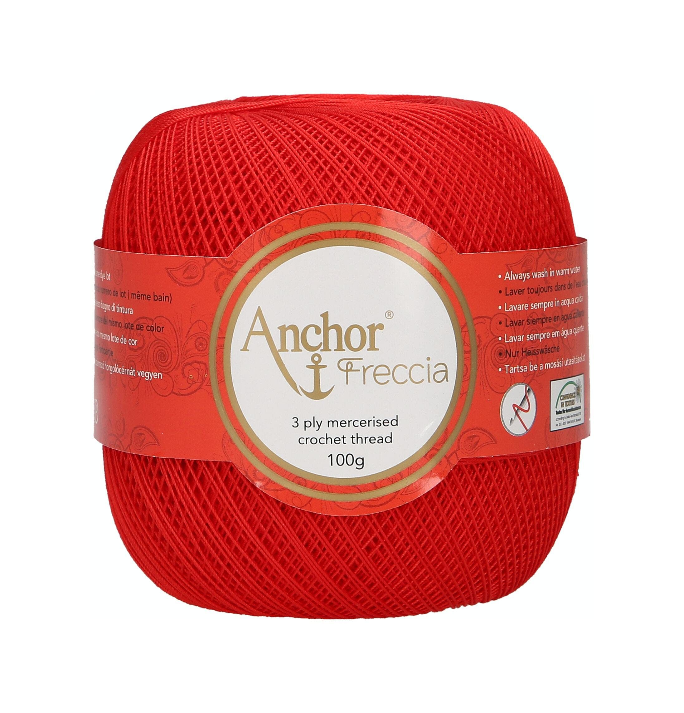 Anchor 4770016-00046 Crochet Yarn, 100% Cotton, 46, Thickness 16, 163 g