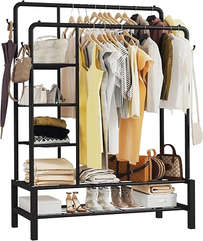 Klass Home Heavy Duty Clothes Rail 120KG with Shoe Rack & Hooks