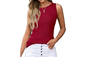 Arach&Cloz Women's Wool Blend Sweaters Non See Through All-Season Business Casual Tank 2026