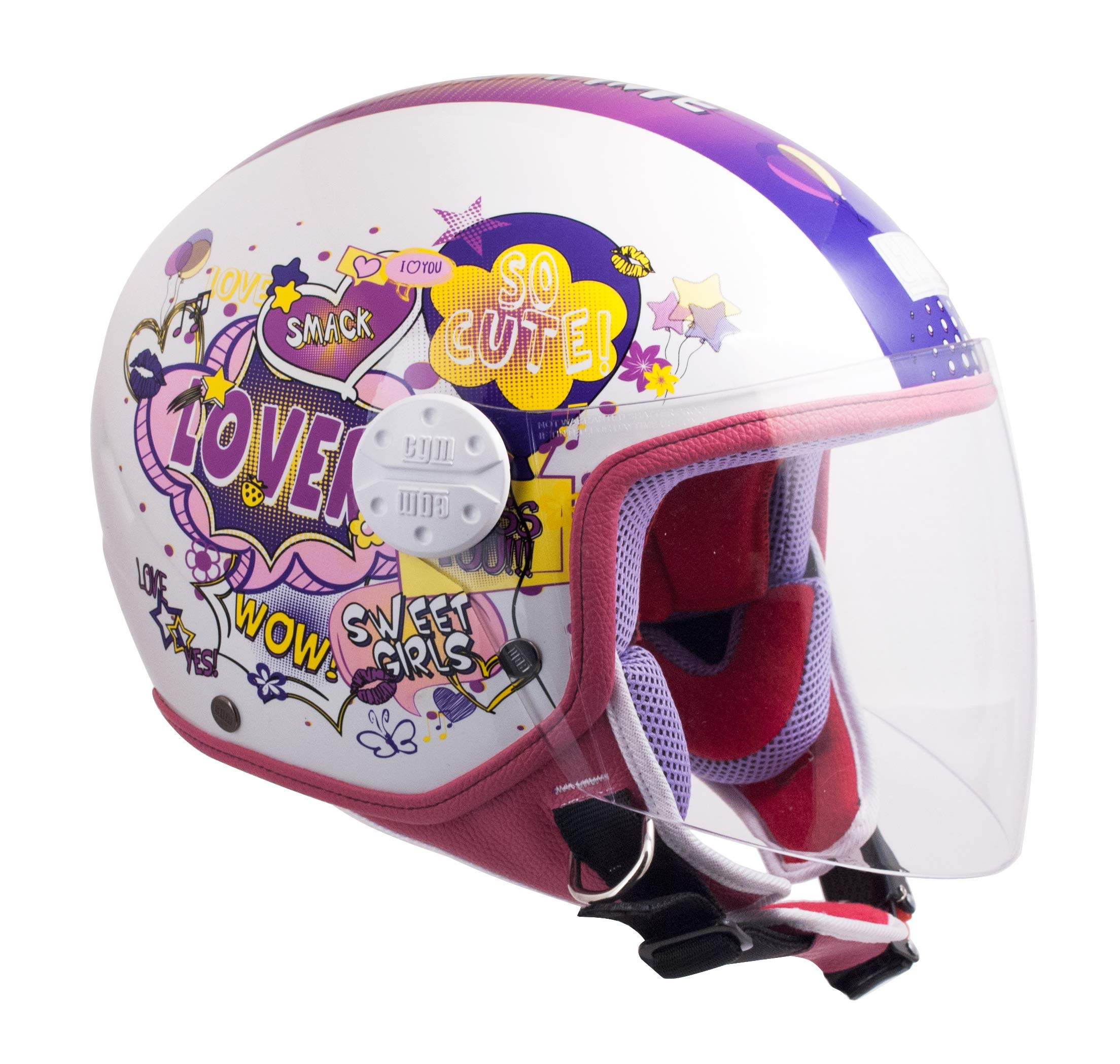 Comics Children's Helmet YL (53-54cm) Fucsia