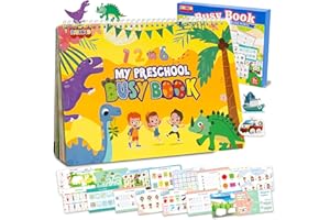 NASHRIO Montessori 24 Themes Busy Book for Toddlers 3-5, Engaging Preschool Learning Activities for Home School Travel – Educational Toy for 3-6 Year Old Boys & Girls