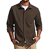 PJ PAUL JONES Mens Long Sleeve Button Down Shirt Wrinkle Free Untucked Casual Dress Shirt for Men