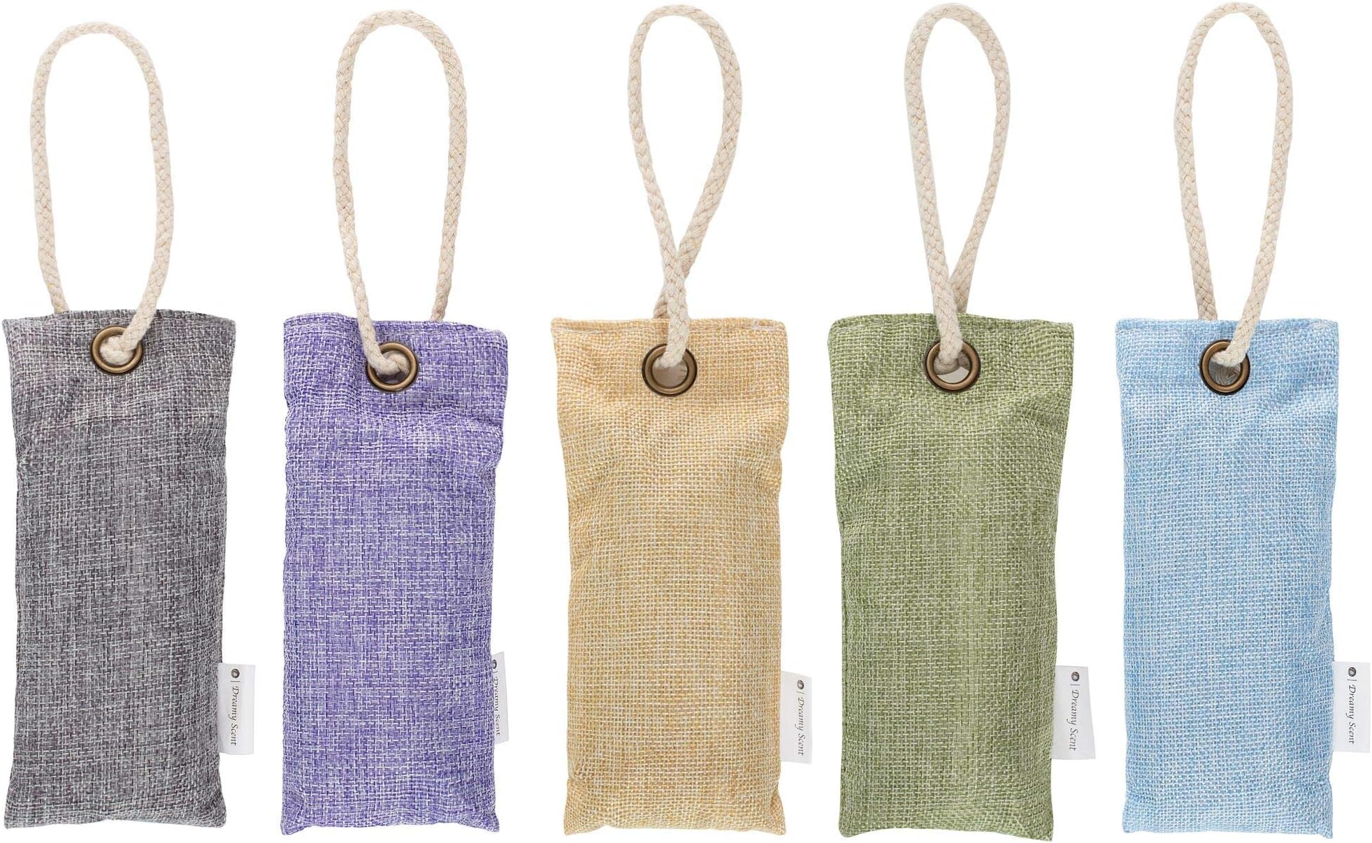 dreamy scent Bamboo Charcoal Air Purifying Bags (5 Pack) 100g air freshener Bags, Charcoal Odor eliminators, Closet freshener, car freshener, Keeps Food Fresh