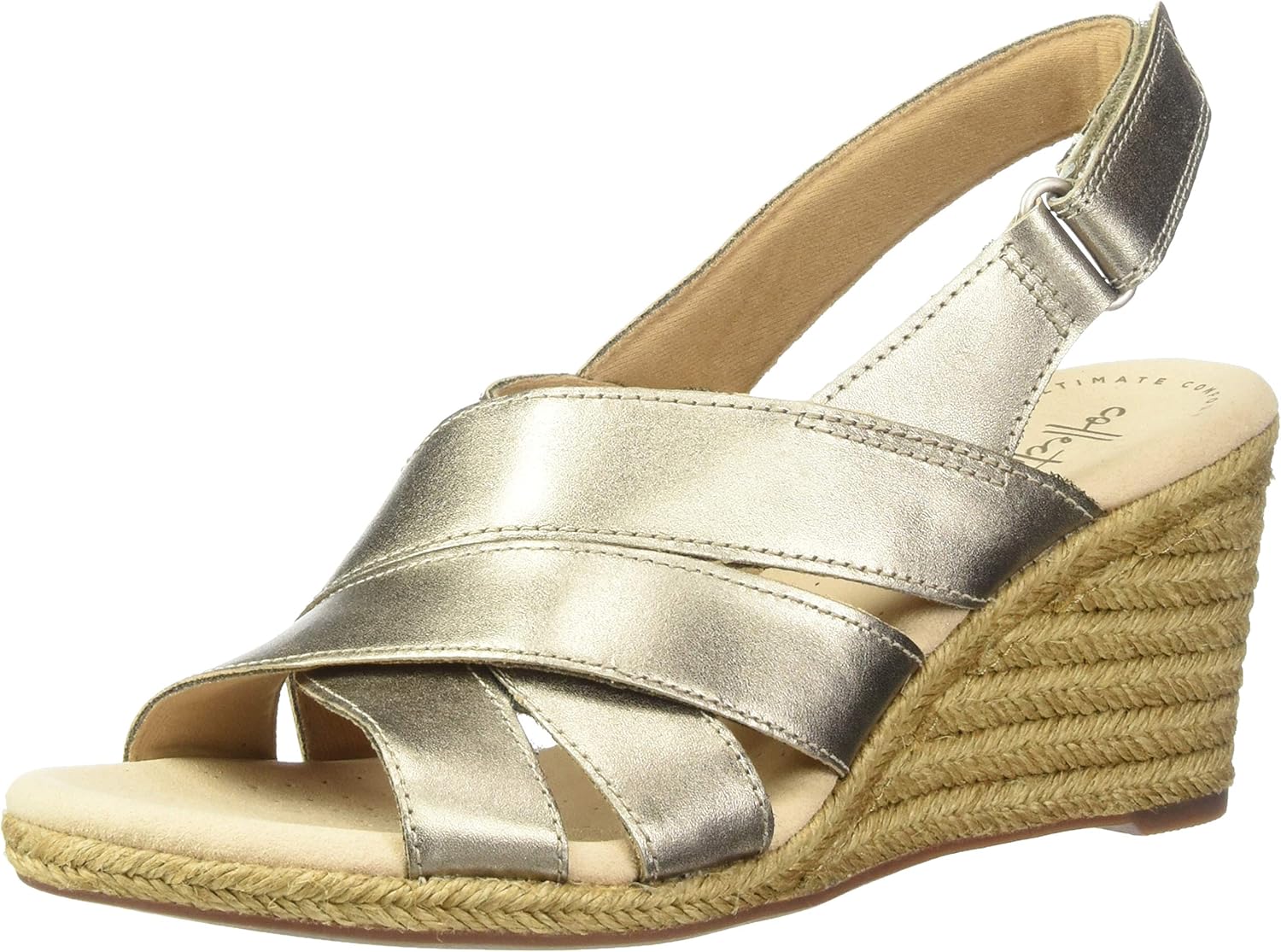 clarks lafley rosen espadrille wedge sandal