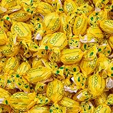 Lemon Drops Italian Hard Candy 1 lb | Real Sicilian Lemon Juice | Lemon Drops Individually Wrapped, Resealable Bag