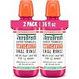 TheraBreath Anticavity Fluoride Mouthwash, Sparkle Mint, 16 fl oz, 2-Pack | Fights Cavities, Strengthens Enamel, Freshens Bre