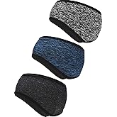 Blulu 3 Pcs Fleece Ear Warmers for Men Women Headband Cover Ear Muffs for Cold Weather Winter Running Cycling Ski