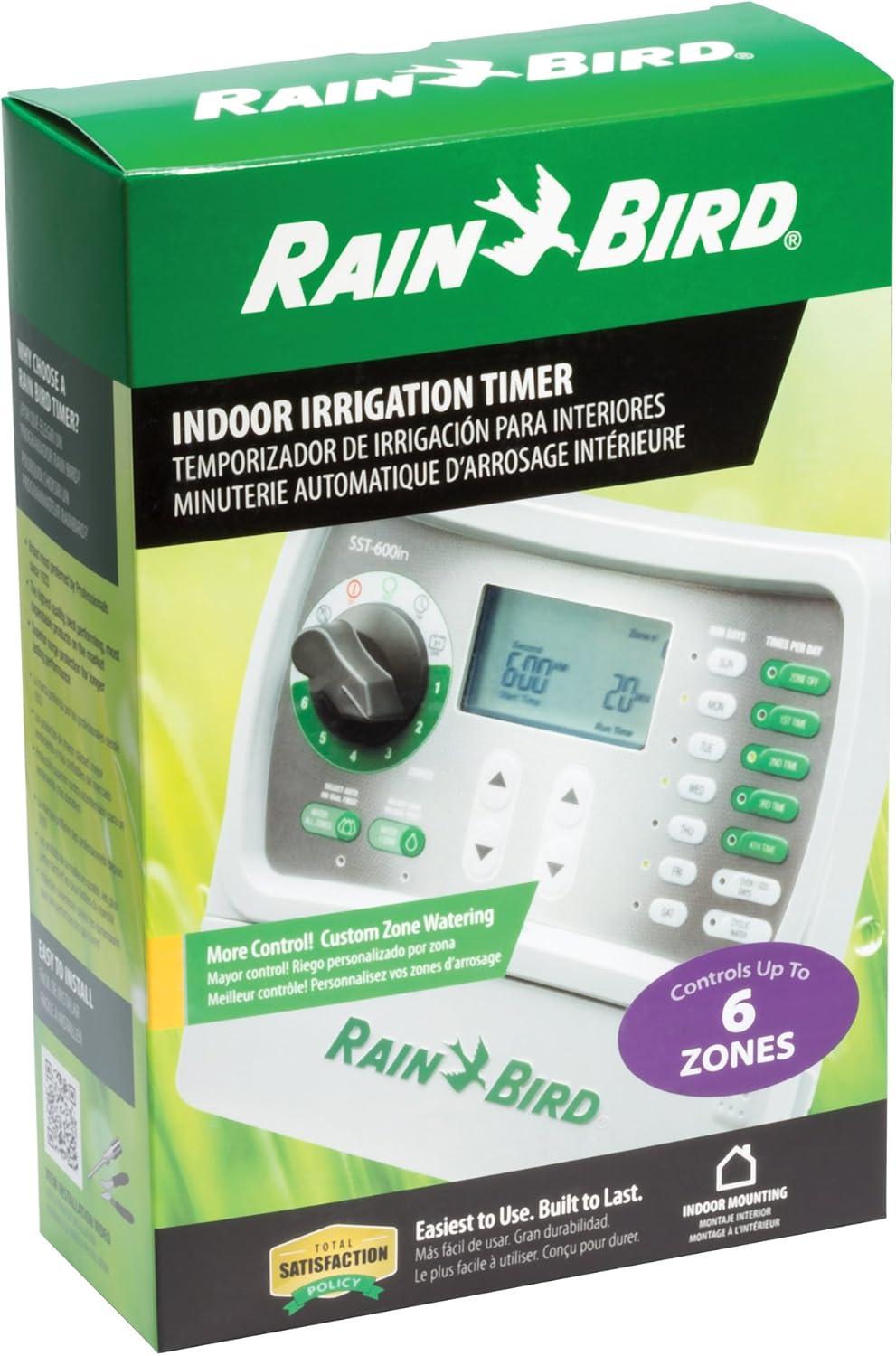 Rain Bird SST600IN Simple-to-Set Indoor Sprinkler/Irrigation System Timer/Controller, 6-Zone/Station (This New/Improved Model Replaces SST600I) : Garden & Outdoor