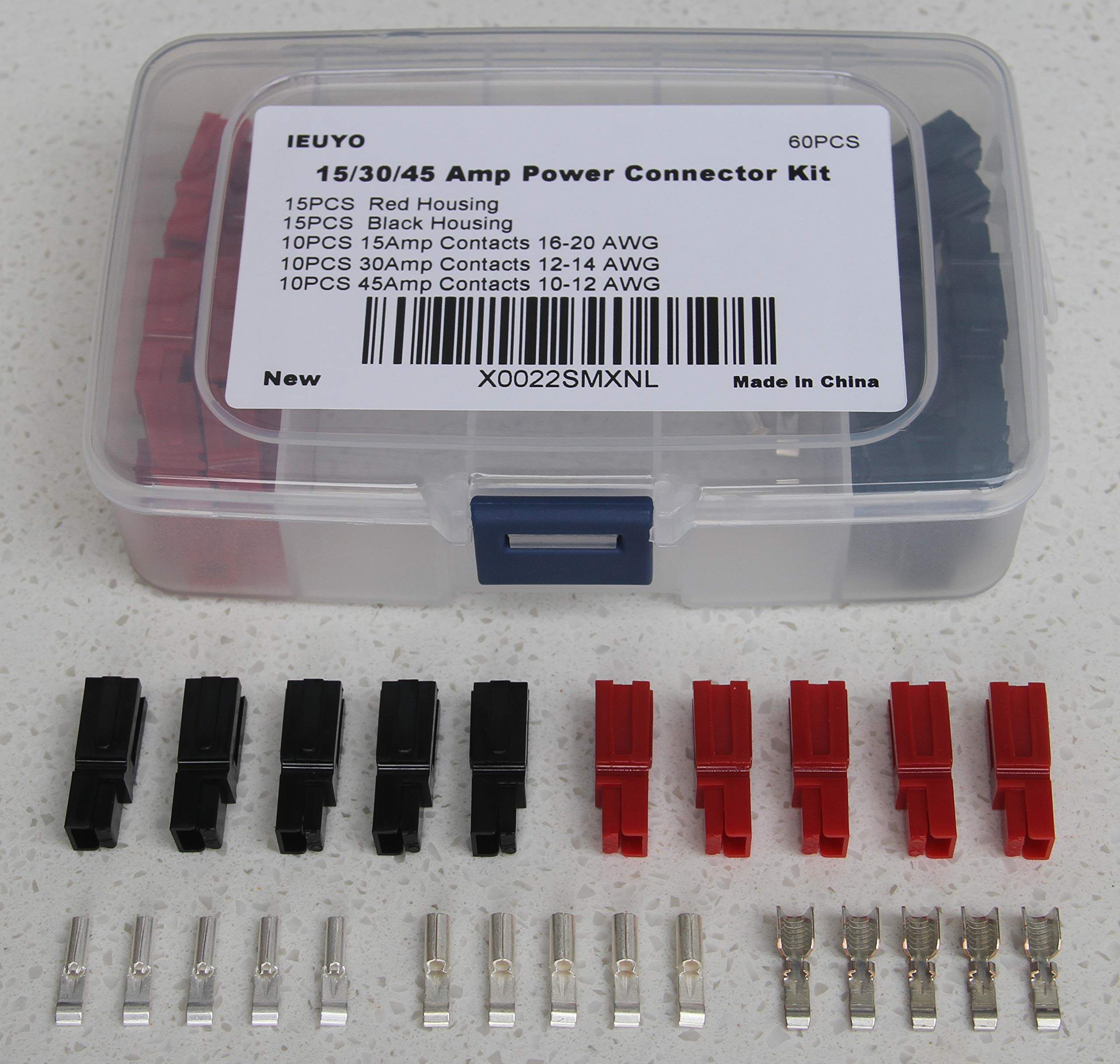 Ieuyo 60 Pcs 153045 Amp Power Connectors Assortment Kit Quick