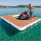 GIRISHIP Jet Ski Dock, Inflatable Floating Dock U Shape Dock EVA Pad | Non-Slip EVA Pad, Built-in D Rings &amp; Handles, Mooring Ropes, Repair Kit &amp; Storage Bag for Jet Ski Dock Lake Ocean Marina