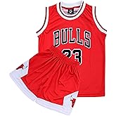 Youth Basketball Jerseys for Boys Girls Gradient Basketball Jersey Shorts for 2-14 Years Kids Training Uniform Sets