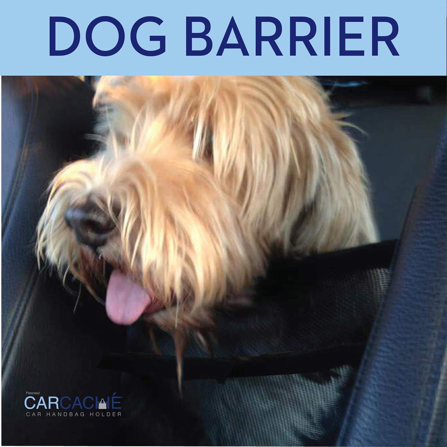 Car Cache - Handbag Holder: Car Purse Storage & Pocket (for Smaller Items) - Helps as Dog Barrier, Too! Original Invention, Patented: Automotive