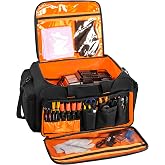 TORIBIO RC Car Bag Case for 1/10 Car &amp; Accessories Water-resistant Storage | w/ Bottom Clapboard for Support, Multi-Pockets Protective RC Carry Case w/ Adjustable Shoulder Strap and Handle