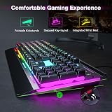 TECKNET RGB Gaming Keyboard UK Layout USB Wired 15-Zone RGB 105 Keys view 3