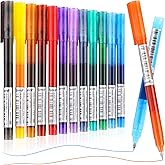 USUAL Gel Pens 12 Colored Gel Ink Pens 0.5mm Liquid Ink Rollerball Pen Cute Fine Point Smooth Writing Quick-Drawing Pen for Journaling Back-to-School
