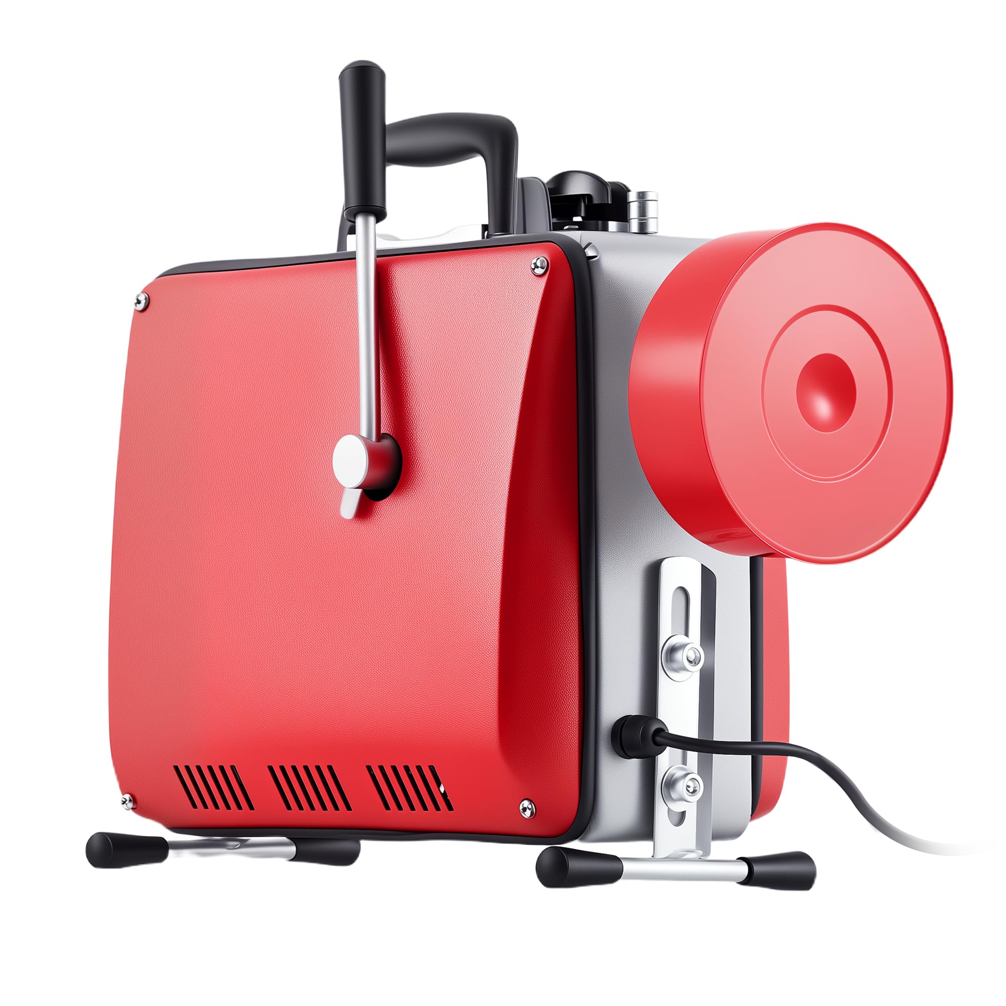 Photo 1 of GarveeTech Portable Electric Drain Cleaner Machine, 66Ft x 5/8" & 16Ft x 3/8" Dual Cable Sewer Snake Auger with 6 Cutters for 1-4 Inch Pipes Clog Removal for Household & Professional Use