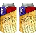 Rogue River Tactical USA Flag Constitution Collapsible Beer Can Bottle Beverage Cooler Sleeves 2 Pack Gift Set
