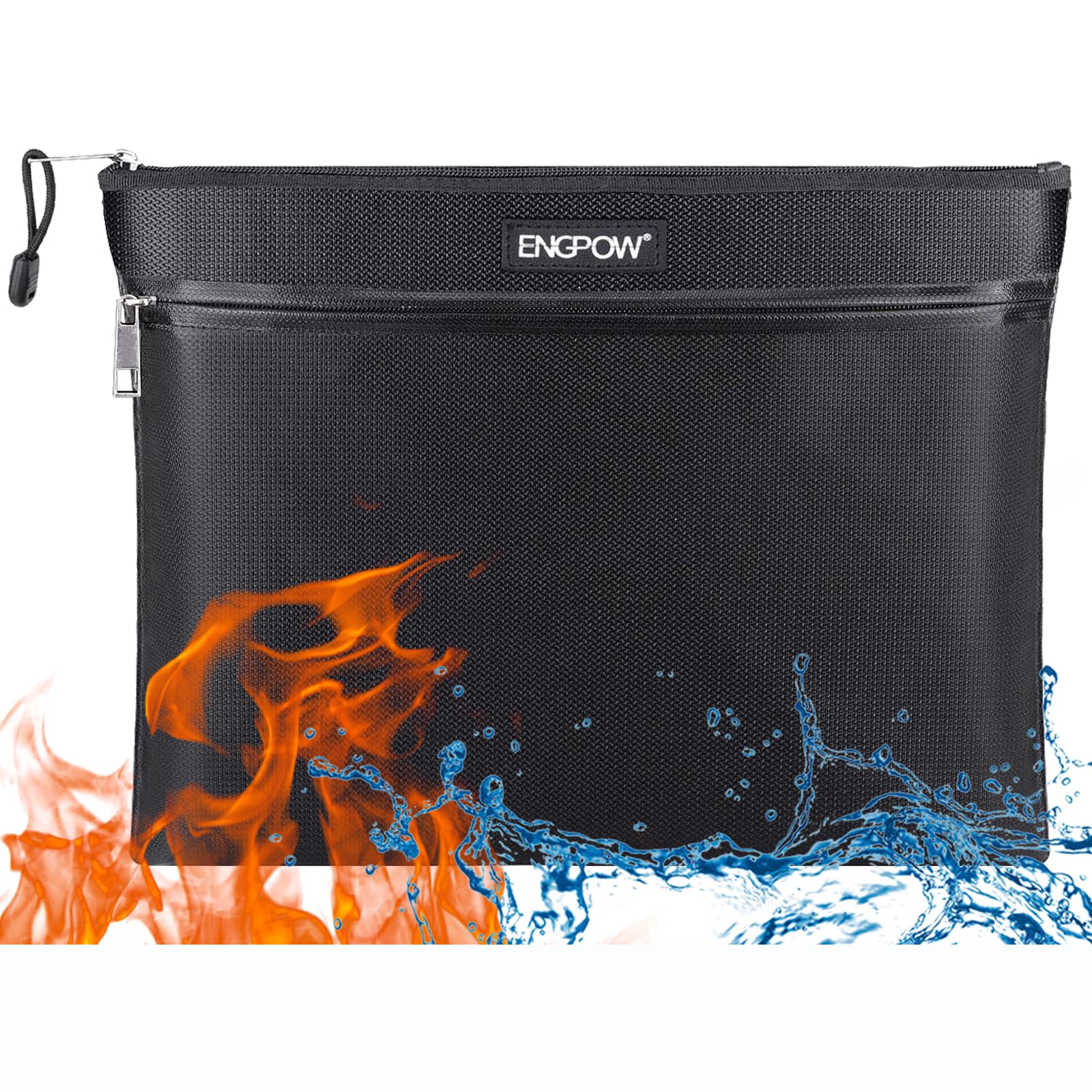 Fireproof Document Bag 28.5 x 20 x 0.5 cm Bags Fireproof Waterproof Bag Silicone Coated Fabric Fibreglass Safe File Storage for Invoices, Contract, Passport, Driving Licence