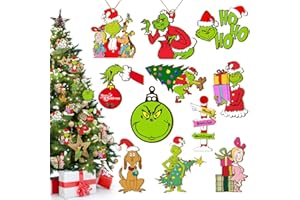 YANLEEN Christmas Tree Decorations - 24Pcs Wood Christmas Tree Hanging Ornament Holiday Xmas Ornaments Christmas Decorations Decor Home Indoors
