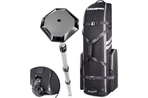 Champkey Premium Soft-Padded Golf Travel Bag with Anti-Impact Support System | 1200D Oxford Fabric Golf Travel Cover with Ove