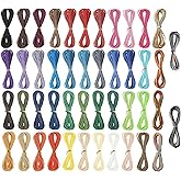 46 Colors 460m1mm Waxed Polyester Cord Bracelet Cord Wax Coated Thread for Jewelry Making Waxed String for Bracelet Making 10m for Each Color